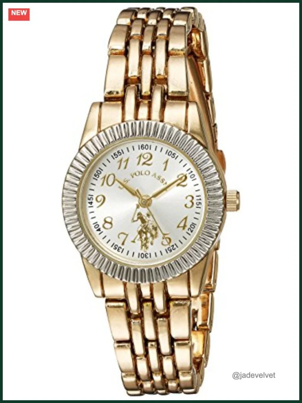 Gold Bracelet Watch with Analog Quartz Movement - 26mm Round Face